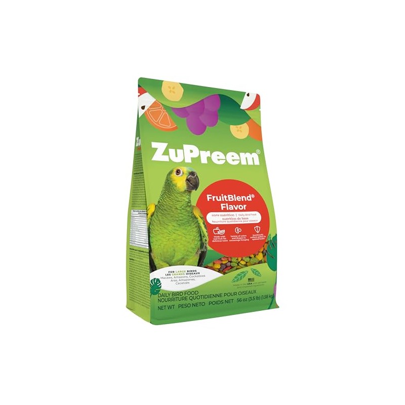 ZuPreem ZP84030 Fruit Blend Diet for Large Birds, 3.5-Pound