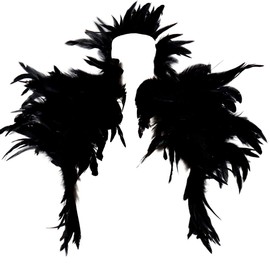 Women's Feather Harness Shawl Punk Victorian Real Natural Feather Shrug Shawl Carnival Gothic Dance Costume Accessories
