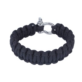 Paracord 550 Survival Bracelet, Military Paracord Survival Bracelet with Stainless Steel Shackle, Buckle Kit for Camping, Boating, Hiking