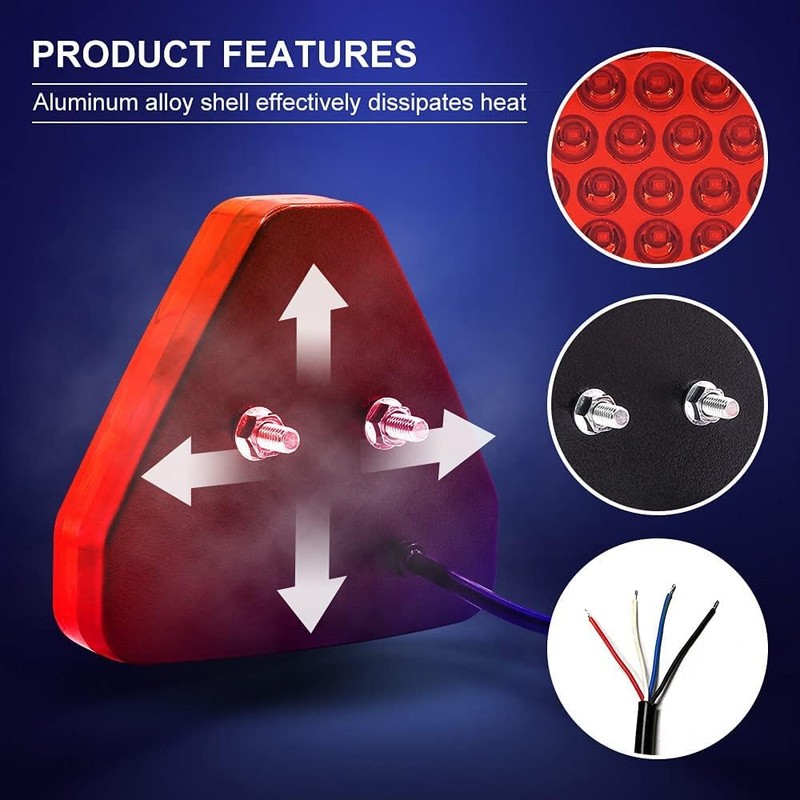 YnGia F1 Style Brake Light, Red Triangle Towing Hitch Lights