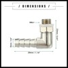Hihaha Universal Car 90 Degree Brass Fitting Hose Adapter, Hose