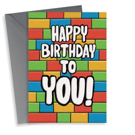 Classic Birthday Card - For Kids - Building Blocks