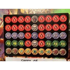HOBBY WORLD WAR OF THE REALMS Damage and Effect Tokens NOS Board Game Replacement FREE SHIP