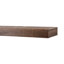 Modern Ember Vara Wood Mantel Shelf - 60 Inch Floating Provincial | 3 Inch Height - Variations in Grain and Natural Distresssing | Wooden Floating Wall Mounted Shelf - for Fireplaces & Décor