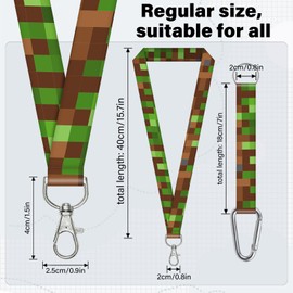 SUNDEE Children's Wallet with Lanyard for Boys and Girls, Tri-Fold Wallet with Key Ring and Zip Coin Pocket for Gifts, Original Wallet (Coffee Block), 9 coffee block