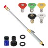 Upgrade Leak-Free jet nozzle high pressure hose nozzle，Suitable for garden