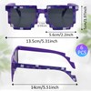 Rapidbok Pack of 6 Funny Pixel Sunglasses - Thug Life