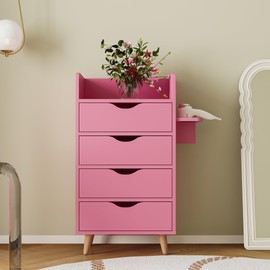 CHARMMA 4 -Layer Salon Storage Cabinet,Beauty Barber Salon Styling Station Organizer Equipment,Hair Stylist Station Set with 2 Hair Dryer Holders,4 Drawers and Raised Table Legs-33