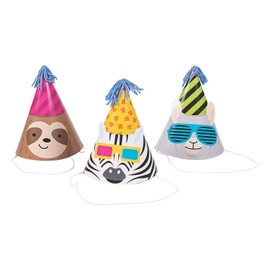 Fun Express PARTY ANIMAL PARTY HAT - Party Supplies - 12 Pieces
