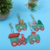 4Pcs Diamond Painting Keychain DIY Luggage Ornaments Art Crafts Christmas