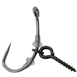 Kohyum Fishing Hook Set 40 Pieces Carp Rig Ring Stops with 20 Pieces Boilie Bait Screw Fishing Accessories Fishing Lure Ring Swivel Carp One Circle Bait Jig Hook Fishing Tackle Accessories