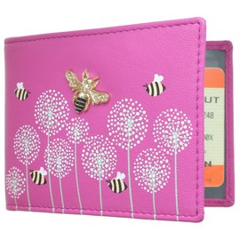Mala Leather Moonflower Collection Travel Card/Season Ticket Holder 660TC_56 Pink