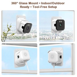 Plyisty 2K Window Camera, 3MP Smart Peel and Stick Security Camera with Human Motion Detection and 2 Way Audio, for Home Security Indoor Monitoring
