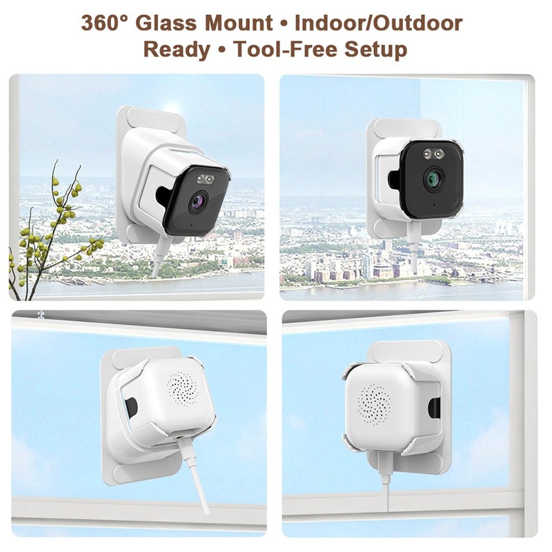 Plyisty 2K Window Camera, 3MP Smart Peel and Stick Security