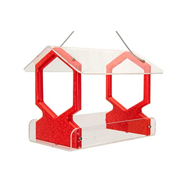 JCs Wildlife Geometric Poly Lumber and Acrylic Hanging Bird Feeder