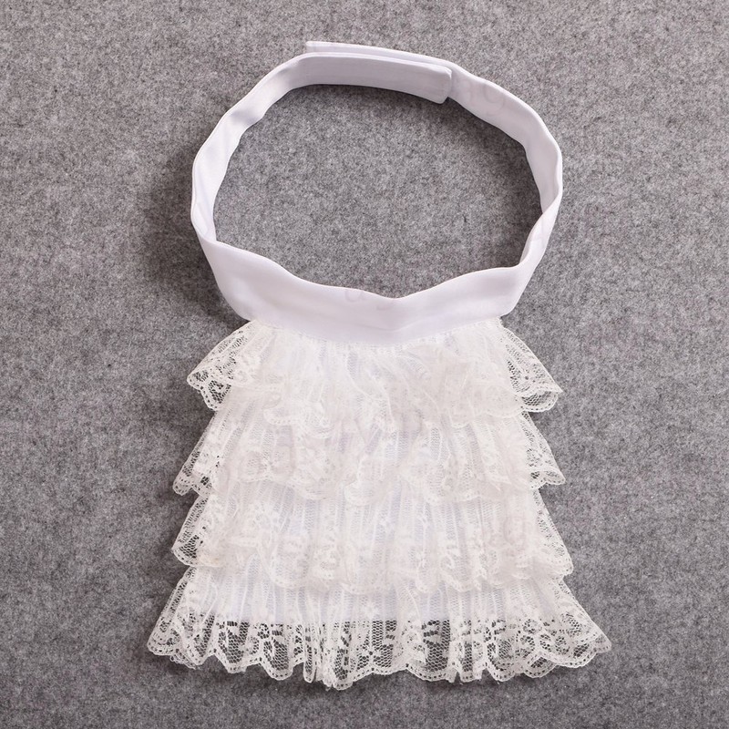 BLESSUME Victorian Lace Jabot with Cuffs, Little White Jabot Cuffs
