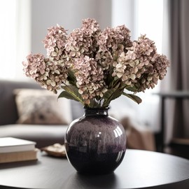 Ttranewsoo - Ramo de hortensias de imitación con flores artificiales de hortensia, flores sintéticas, centro de mesa para el hogar, boda, ramo de novia, oficina, fiesta, decoración floral