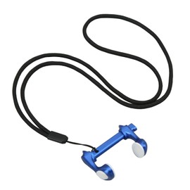 HERCHR Diving Nose Clip, Swimming Nose Plug, Diving Nose Plug Non Slip Split Adjustable Skin Friendly Swimming Nose Plug Unisex Swim Training Nose Protector with Lanyard for Diving (Blue)
