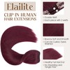 Elailite Clip in Hair Extensions Real Human Hair Double Weft