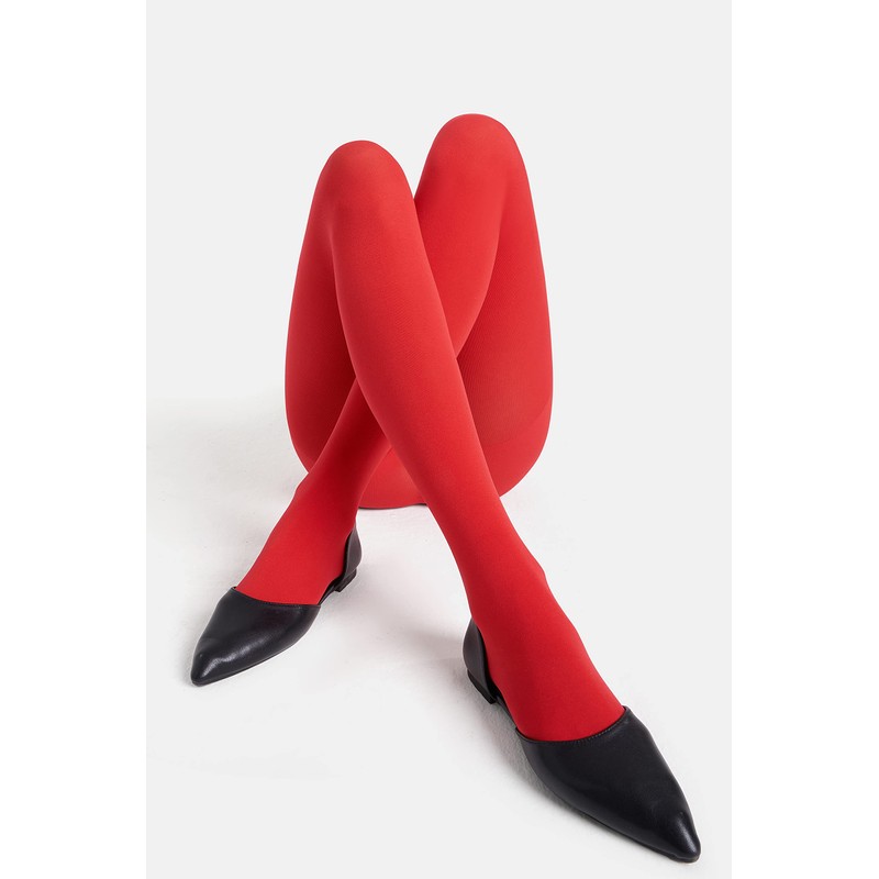 leg elegant Women's 80 Den Microfiber Soft Opaque Tights Pantyhose