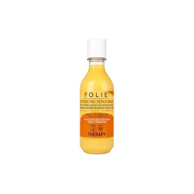 Mascarilla Hidratante 200ml Con keratina, para cabello dañado Folie Profesional