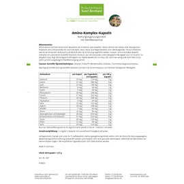 Sanct Bernhard Amino Complex Capsules with Potato Protein Mix 200 Capsules