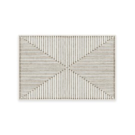 RUGGABLE x Jonathan Adler Washable Rug - Perfect Modern Area Rug for Living Room Bedroom Kitchen - Child Friendly - Stain & Water Resistant - Inkdrop Camel & Ivory 2'x3' (Standard Pad)