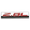 Auto Dynasty Chrome Finish Metal Emblem 2.8L Badge (Red Letter)