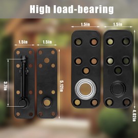 Hidden Door Hinge, Heavy Duty Door Hinge Stainless Steel Rotation Invisible Pivot Hinge with Ball Catch for Secret Door and Secret Bookcase