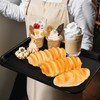 Menkxi 24 Pcs Plastic Fast Food Tray Bulk Restaurant Serving