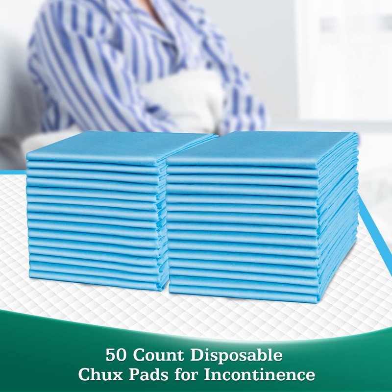 SOFYFINE 50 Count Bed Pads with Adhesive Strip 30"x36" Thicken