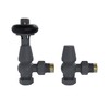 NRG Traditional Antique Angled Central Heating Radiator Valve 15mm Thermostatic