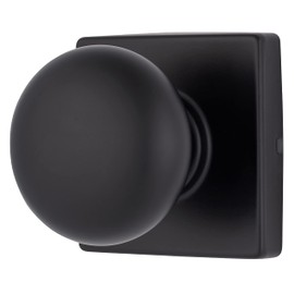 BRINKS – Contemporary Non-Locking Interior Ball Door Knob, Matte Black - Designed for Sleek and Modern Homes and Blends Seamlessly with Interior Décor (E2426-122)