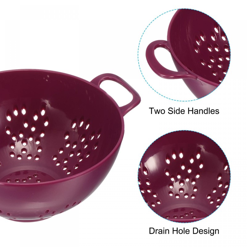 sourcing map Mini Food Colander with Double Handles, Rice Washing