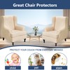 Wing Chair Slipcovers 2 Pieces Stretch Spandex Wingback Chair Covers
