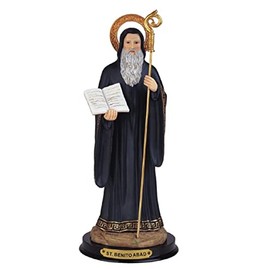 ICE ARMOR 12" H St Saint San Benito Abad Statue Holy Figurine Religious Decoration Office Desk/Home/Living Room/Table Decor, Perfect House Warming Gifts for New Home