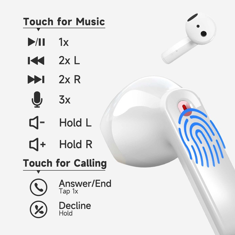 Wireless Earbuds Bluetooth Earbuds Wireless Headphones IPX5 Waterproof Earphones Noise