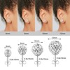 AOEDEJ 1 Piece Disco Ball Earrings for Women Silver Ball