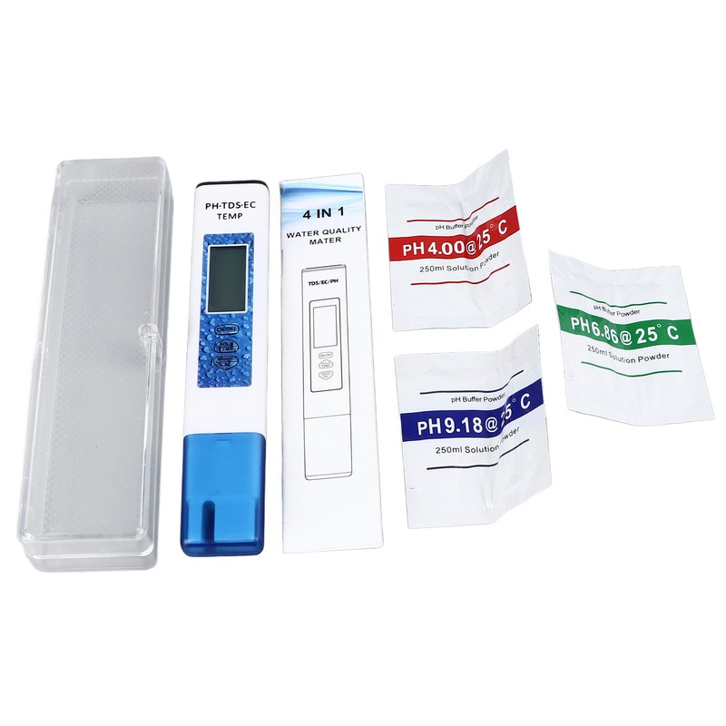 Water Quality Tester 4 in 1 PH TDS EC Temp