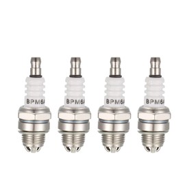 sourcing map BPM6A Spark Plug for Generator Lawn Mower Tractor Mini Bicycle Pack of 4