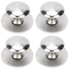 KuuGuu 4 PCS Self-Stick Drawer Knobs Stainless Steel Instant Cabinet
