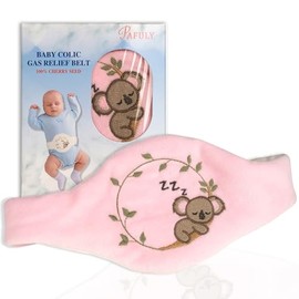 Alivio de Cólicos, Gases y Malestar Estomacal para Bebés - 100% Semillas de Cereza - Bufanda Térmica para el Vientre - Cinturón de Envoltura para Cóli