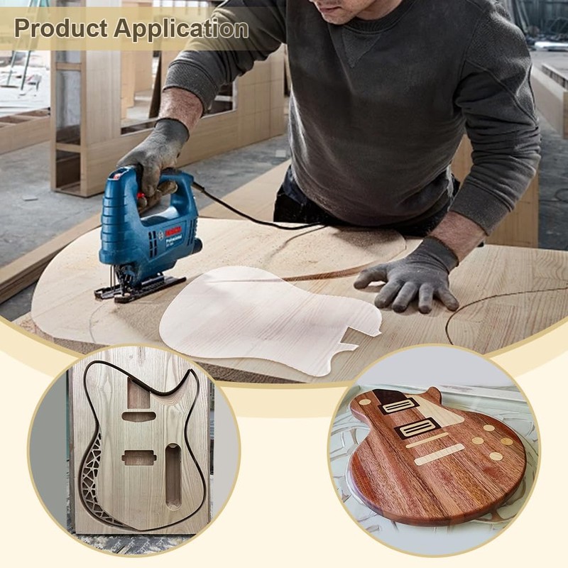 BENECREAT Router Template for Guitars Serving Boards Inlay Stencil for