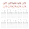 10 Pieces Clear Bags and 10 Greeting Cards, Reusable Tote