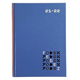 Seven Pocket Diaries 16 Months Dated FEDEZ X, Blue, Taglia Unica, Modern