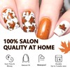 24 Fall Press on Nail Square Short Maple Leaf French