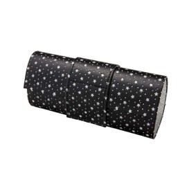 Mukojima 70C083-2 Sunglasses Glasses Case Semi-Hard Magnet Type Star Pattern Glitter Black