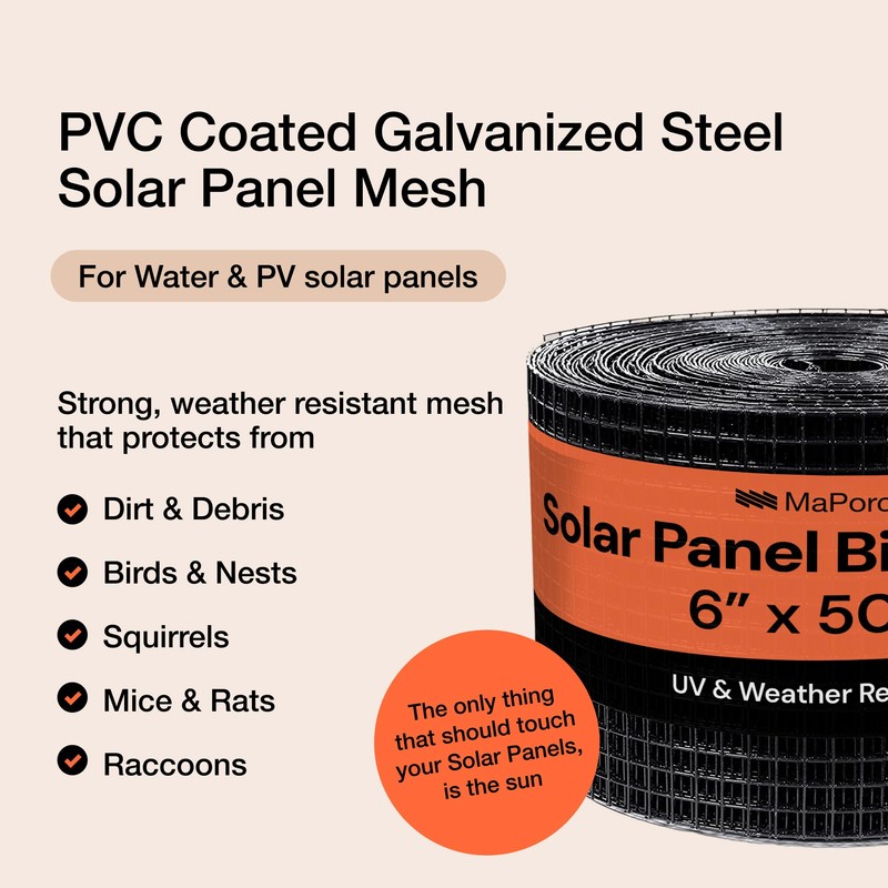 MaPorch Solar Panel Squirrel Netting Metal PVC Coated Galvanized Steel
