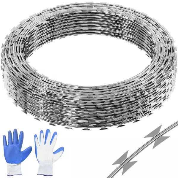 Razor Wires 366.14 In. Razor Barbed Wire 2 Rolls Razor