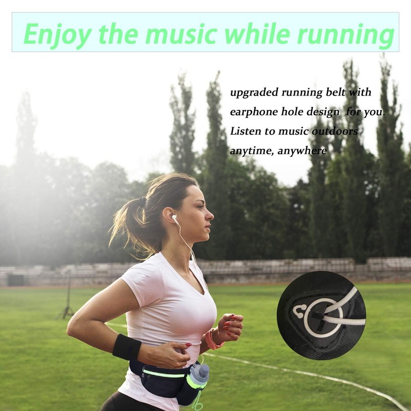 Guyode Bum Bag with Bottle Holder, Running Belt, Running Belt,